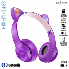 Fone Bluetooth LEF-1058 Lehmox - LIlás